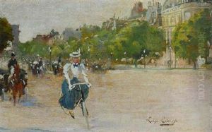 La Promenade, Porte Dauphine by Luigi Loir