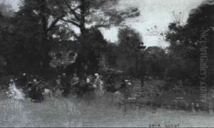 Les Jardins Des Champs-elysees Au Petit-palais by Luigi Loir