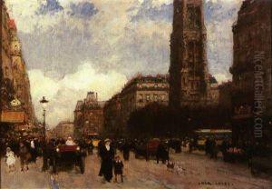 Tour St. Jacques-rue De Rivoli by Luigi Loir