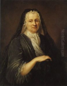 Portrait De Femme Portant Un Chale Noir Et Un Foulard De Dentelle Blanche Portrait De Femme Portant Un Chale Noir Et Un Foulard De Dentelle Blanche