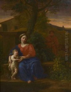 La Sainte Famille Avec Saint Jean by Nicolas Loir