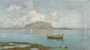 The Bay Of Palermo, Monte Pellegrino Beyond by Francesco Lojacono