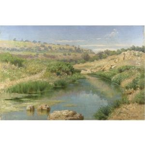 La Riva Del Fiume by Francesco Lojacono