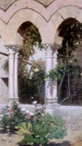 A Corner Of The Courtyard by Francesco Lojacono