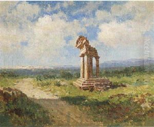 La Valle Dei Templi Ad Agrigento by Francesco Lojacono