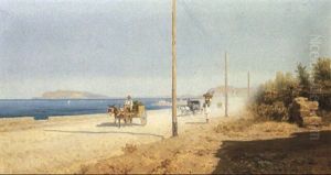Country Scene In Mondellow, Sicily by Francesco Lojacono