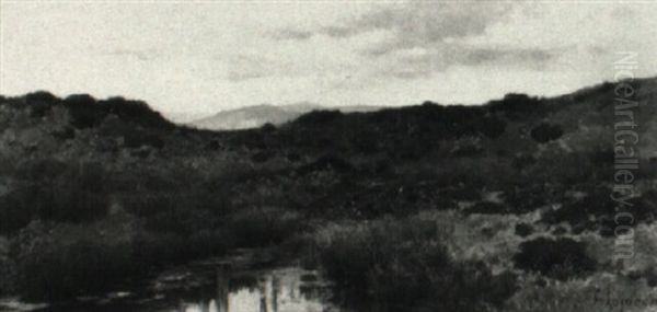 Summer Landscape With Distant Mountains - view 1