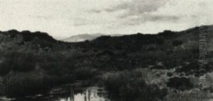 Summer Landscape With Distant Mountains
