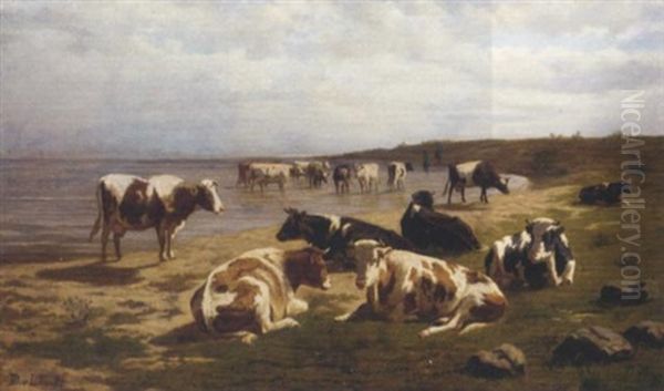 Cattle At The Water's Edge - view 1