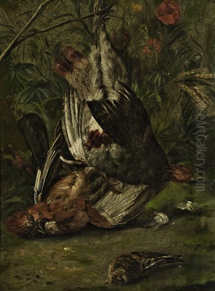 Jagdstillleben Mit Erlegten Vogeln - view 1