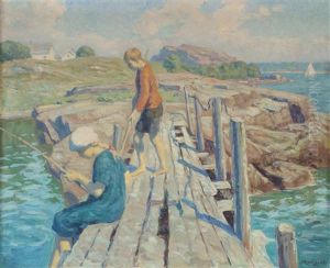 Barn Som Fisker by Marie Lokke