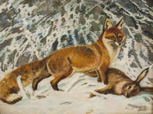 Fuchs Mit Beute by Stanislav Lolek