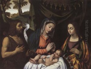Madonna Col Bambino, I Santi Giovanni Battista E Caterina