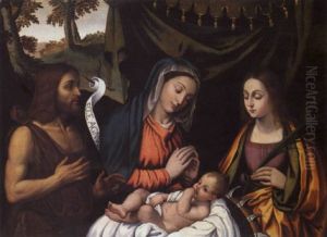 Madonna Col Bambino E I Santi Giovanni Battista E Caterina