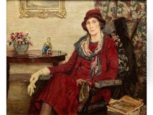 Dame Im Salon by John Arthur Lomax