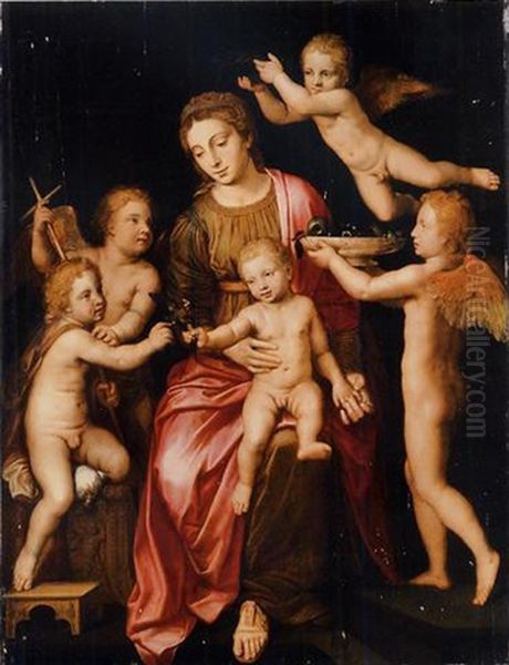 The Virgin And Child With The Infant Saint John The Baptist And Putti - view 1
