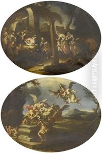 Geburt Christi (+ Grablegung Christi; Pair) by Giovanni Domenico Lombardi