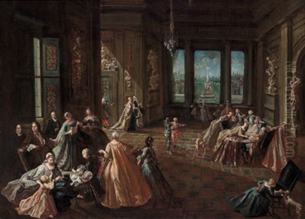 Vornehme Gesellschaft In Einem Palast - view 1