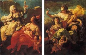 Allegoria Della Fede E Della Carita by Giovanni Domenico Lombardi