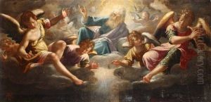 Padre Eterno Fra Gli Angeli by Aurelio Lomi