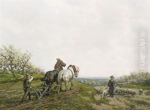 Sommerliche Feldlandschaft by Wilhelm Lommen