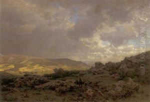 Nach Dem Gewitter - Weitraumige Eifellandschaft Mit Kleinen Ziegenhirten Auf Dem Heimweg Nach Dem Gewitter - Weitraumige Eifellandschaft Mit Kleinen Ziegenhirten Auf Dem Heimweg
