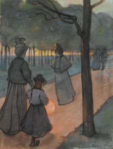 A Walk In The Park, St Ouen by Nikolaj Leontjewitsch Benois