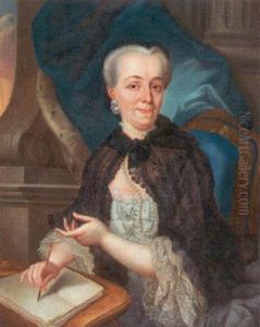 Portraet Af Charlotte Magdalene Furstin Von Trautson by Lorens Lonberg