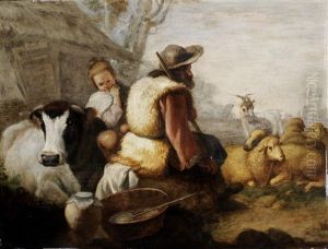 Drovers Resting With Their Flock; And Peasants Grazing Cattle (2 Works)