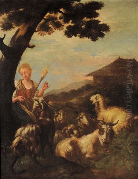 Pastorelli Con Greggi (pair) - view 1