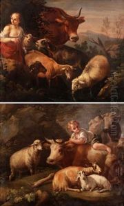 Bukolische Szenen (+ Another; Pair) by Francesco Londonio
