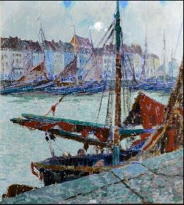 Coin Du Port D'ostende by Leon Londot