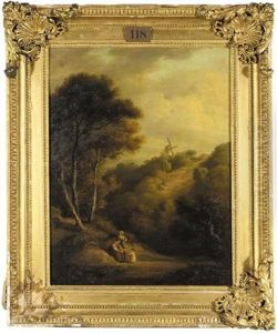 View Taken From The Grounds At Bromley Hill, Kent (eine Ansicht Des Parks Von Bromley Hill, Kent) by Amelia, Lady Farnborough Long