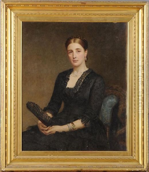 Portrait Of A Lady With Fan - view 1