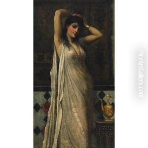 Egyptian Girl In Interior by Edwin Longsden Long