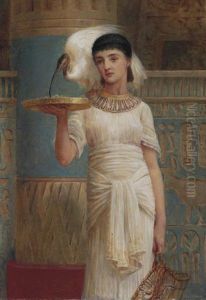 Alethe, Attendant Of The Sacred Ibis by Edwin Longsden Long