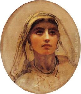 Study Of The Head Of An Arab Girl