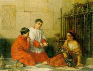 Le Partage Des Chataignes by Edwin Longsden Long