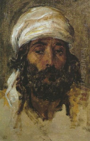 An Arab, Head And Shoulders In A Turban - view 1