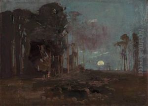 The Camp Fire by Sydney Long