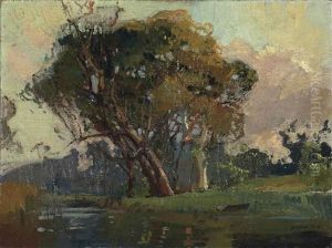 Rivergum Landscape by Sydney Long