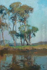 Landscape With Gum Trees by Sydney Long