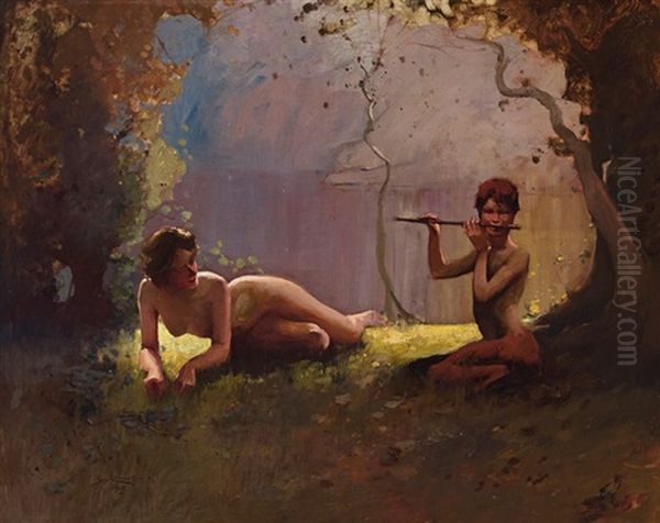 Faun And Nymph - view 1