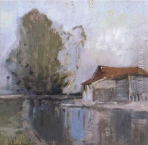 Boatshed, England by Sydney Long