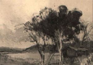 Boat Shed Narrabeen by Sydney Long