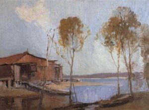 Boatshed On Narabeen Lake by Sydney Long