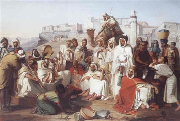 Musiciens Arabes Sur La Place De La Breche A Constantine - view 1