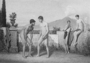 Classical Figures Before Vesuvius by Ernest Wadsworth Longfellow