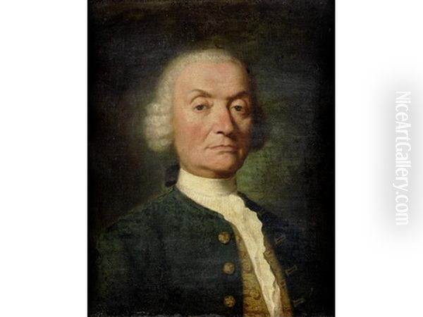 Portrait Of A Gentleman, Bust-length, In A Blue Coat - view 1