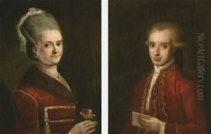 Ritratto Di Antonio Brunelli Bonetti (+ Ritratto Della Moglie; 2 Works) by Alessandro Longhi